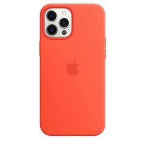 Apple iPhone 12 Series Silicone Case with MagSafe - Electric Orange